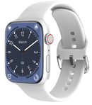 SmartWatch 44 MM - Branco com Pulseira Branca Lisa - Acompanha 7 Pulseiras de Brinde