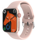 SmartWatch 44 MM - Rosa com Pulseira Lisa Rose - Acompanha 7 Pulseiras de Brinde